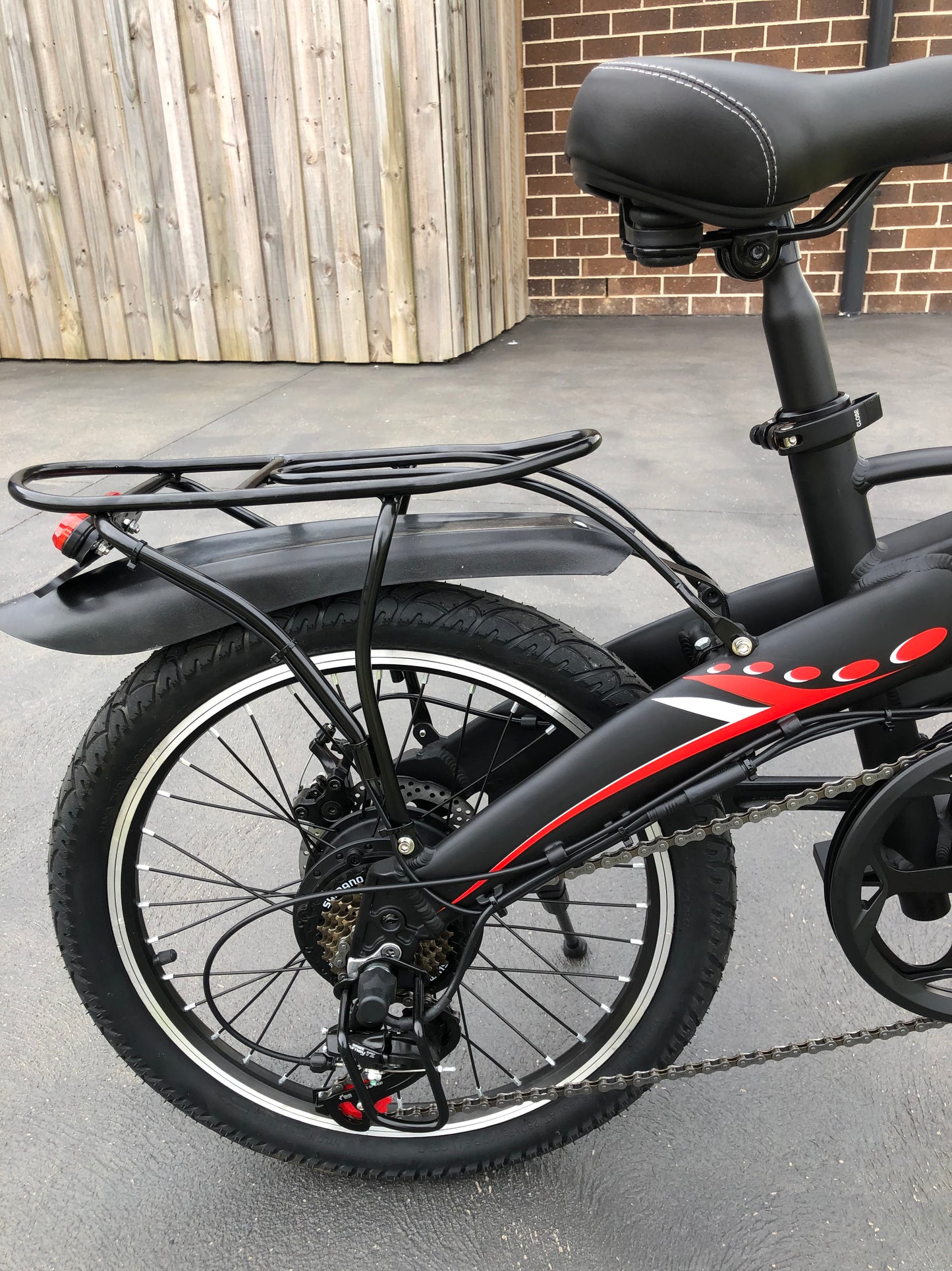 Foldable 20 inches tyres seven gears e-bikes with USB/ Phone Holder 250W motor 36V 10 ah Lithium Battery ( Phone Holder n USB Charge)
