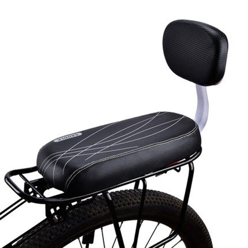 Bike Saddle Bike Child Seat with Back Rest Bicycle Back Seat MTB Bicycle Rear Rack Saddle PU Leather Cushion For Cycling Parts