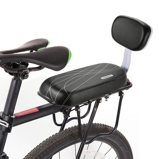 Bike Saddle Bike Child Seat with Back Rest Bicycle Back Seat MTB Bicycle Rear Rack Saddle PU Leather Cushion For Cycling Parts