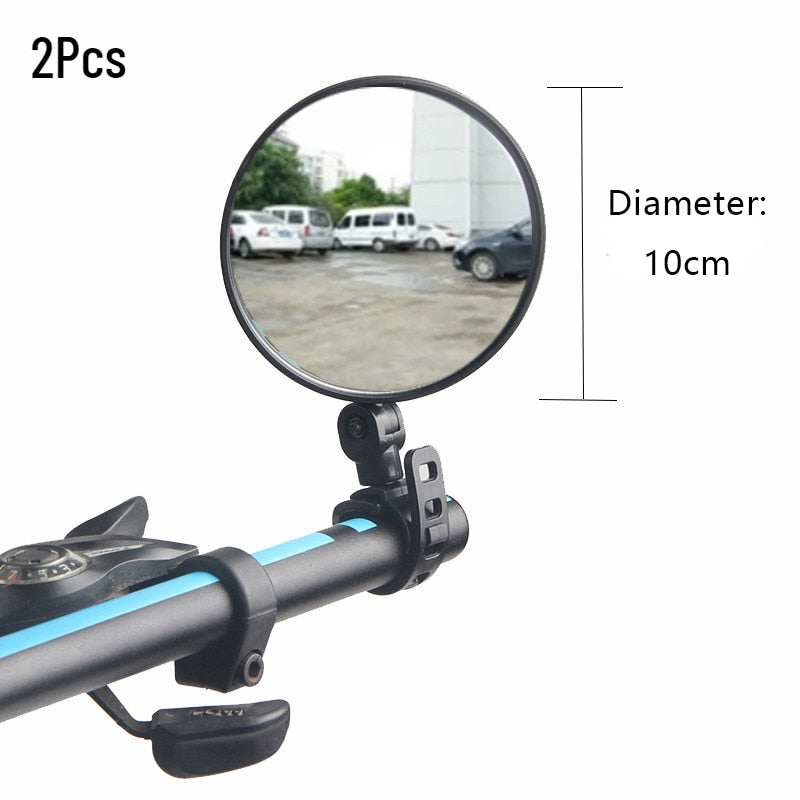 Universal Bicycle Motorcycle Rearview Mirror 360 Rotation Adjustable Round Ellipse Rear View Mirrors For Road Bike Accessories