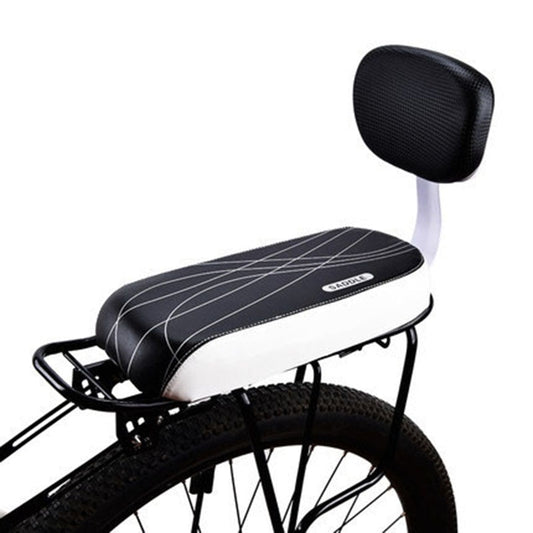 Bike Saddle Bike Child Seat with Back Rest Bicycle Back Seat MTB Bicycle Rear Rack Saddle PU Leather Cushion For Cycling Parts